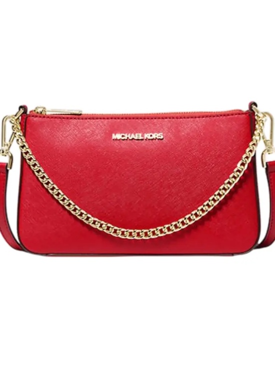 Michael Kors Handbags - New! MICHAEL KORS 100% Leather Bag, Red w/ Gold Accents